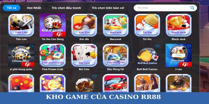 Kho game cực chất lượng của sảnh nhà RR88